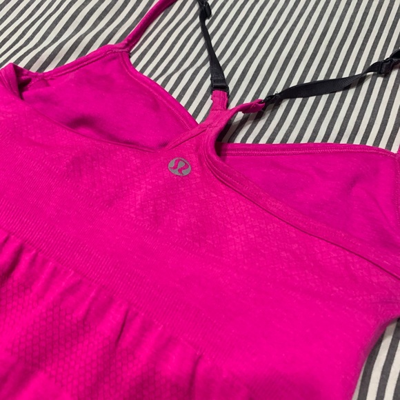 Pink and black Lululemon Y tank - Picture 2 of 6